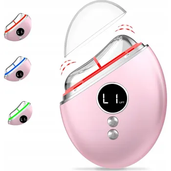 Masážní přístroj MASÁŽNÍ PŘÍSTROJ NA OBLIČEJ EMS GUA SHA LED SVĚTELNÁ TERAPIE PROTI STÁRNUTÍ 3 REŽIMY