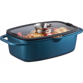 Hrnec PEKÁČ HRNEC hrnec, hluboká pánev AMBITION AZZURRO, 32x21cm, 6l, do trouby