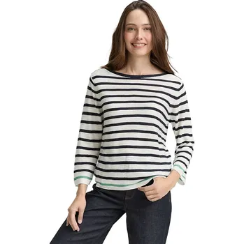 Dámské tričko Tom Tailor Creme/ Dunkelblau 7281524 XXL