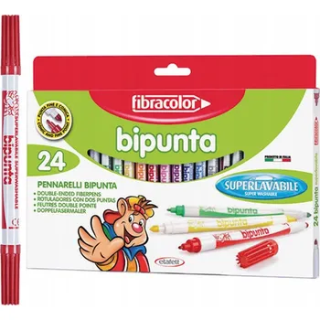 SMAZATELNÉ POPISOVAČE OBOUSTRANNÉ sada 24 pro děti FIBRACOLOR FIXY