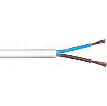 elektrický kabel Dílenský kabel H05VV-F (OWY) 2x0,75 bílý /25 m/