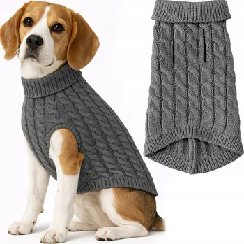 Obleček pro psa Obleček pro psa kočku Teplý Zimní Svetr Oblečení na Zimu Rolák XL