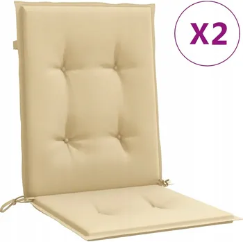 Podsedák Zahradní Polštáře na židle s nízkým opěradlem, béžová melanž, 100x50x4 cm
