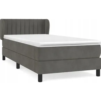 Ložnice Čalouněná jednolůžková postel VidaXL 90x200 cm, odstíny šedé