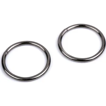 Kroužek Ø35 mm, malé, 2 nikl černý