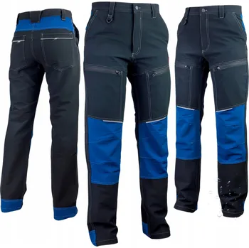 Pracovní obuv Dlouhé pracovní kalhoty Specto ochranné Elastické SOFTSHELL černo-granátové vel. 56