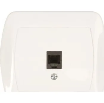 Elektrická zásuvka Telefonní zásuvka nástěnná Kontakt-simon bílá