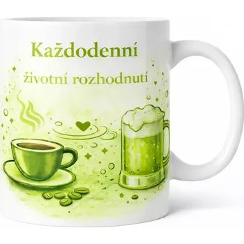 Hrnek s potiskem 330 ml životní styl zelený zelený CZ