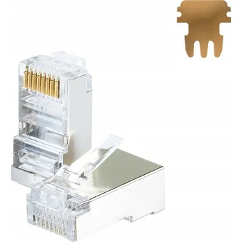 Síťový kabel Konektor RJ45 FTP STP kat. 5e, pro drát, Netrack (10 ks)