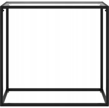Konferenční stolek Konzolový stolek, průhledný, 80x35x75 cm, tvrzené sklo