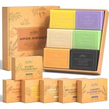 Kosmetická sada Dárková sada přírodních mýdel pro ženy i muže 6 ks