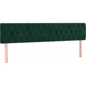 Čelo postele sametové tmavě zelené 180 x 7 x 78/88 cm