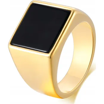 Prsten Prsten UNISEX ZLATÝ Ocel 316L Pozlacený EU19 US09