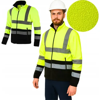 Pánská mikina PRACOVNÍ FLEECE POLAR pánský reflexní Mikina Fleecová pánská výstražná Zateplená