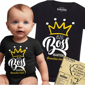 Kojenecký body BODY, DUPAČKY, OVERAL S POTISKEM PRO DĚTI BIG BOSS S VLASTNÍM JMÉNEM / PERSONALIZOVANÉ