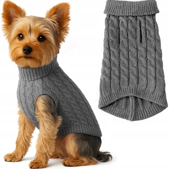 Obleček pro psa Obleček pro psa kočku Teplý Zimní Svetr Oblečení na Zimu Rolák M