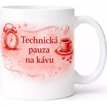 Hrnek 330 ml technická pauza červený červený CZ