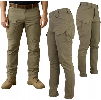 Pracovní obuv Pracovní kalhoty Specto dlouhé khaki velikost 50 s kapsami na zip