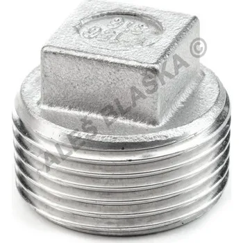 Fitinka Zátka nerezová NEREZ závitová s čtyřhranem - vnější závit - INOX záslepka - 1/4" TYP329