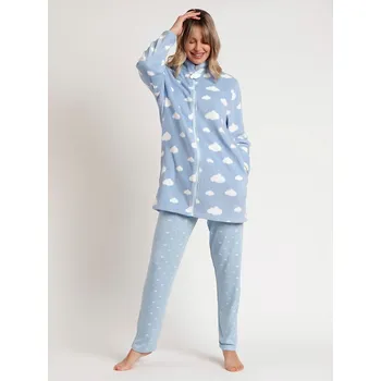 Dámský župan admas Hellblau/ Weiß 2916746 S