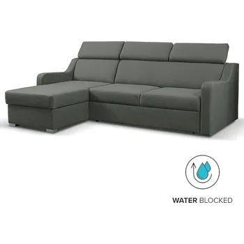 Sedací souprava Sedací souprava MIKELI | 228x158 cm | UNI | rozkládací + úložný prostor | AKCE | grafitová šedá 18