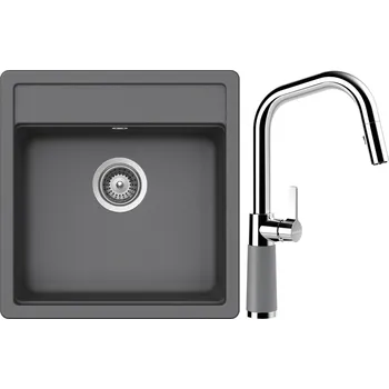 Kuchyňský dřez Set Schock S23-11 (dřez Nemo N-100S Croma + baterie SC-530.120 Croma)