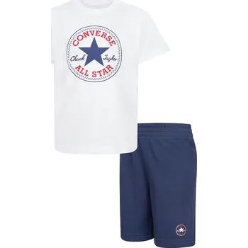 Chlapecké tričko Tričko Converse Weiß/ Dunkelblau 7583365 74