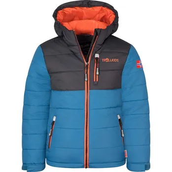 Dívčí bunda Trollkids Blau/ Orange 4827967 140
