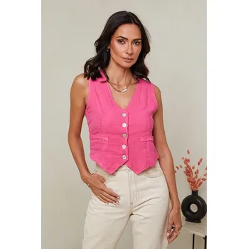 Dámská vesta Vesta Le Monde du Lin Pink 7916367 36/38