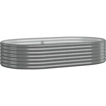 Květináč VidaXL šedý plast Květináč 175 cm x 100 x 36 cm