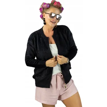 Dámský svetr Krátký kardigan "COCO CHIC" z měkké pleteniny na zapínání, velikost L/XL