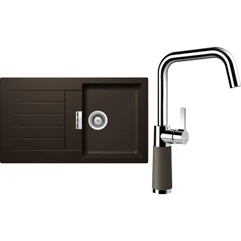 Kuchyňský dřez Set Schock S1-8 (dřez Signus D-100 Bronze + baterie SC-530 Bronze)