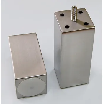 Nábytkové kování 64132 - Nožka hranatá 60x60x120mm Ni-broušený A272 (64132 - Nožka hranatá 60x60x120mm Ni-broušený A272. Praktický doplněk do interiéru.)