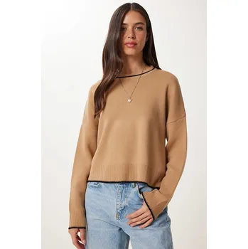 Dámský svetr Happiness Istanbul Hellbraun 115070 onesize