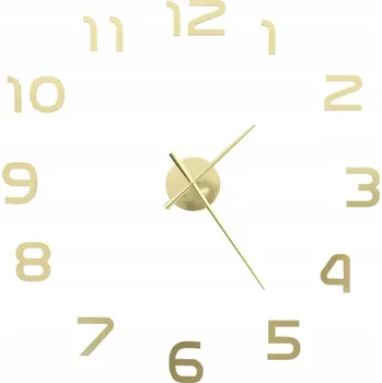 Hodiny 3D nástěnné hodiny, moderní design, 100 cm, XXL, zlaté