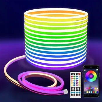 LED páska LED pásek RGB 10m Vodotěsný Dálkový Ovladač Aplikace IP65 24V Neon Flexibilní