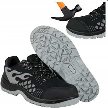 Pracovní obuv Pánské polobotky pracovní síťované s kovovým zdvihem BOZP Lehké 47