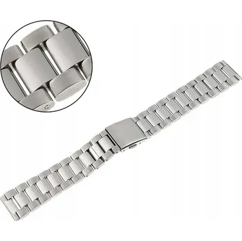 Náramek Stříbrný ocelový náramek na hodinky 26 mm + teleskopy Dárek