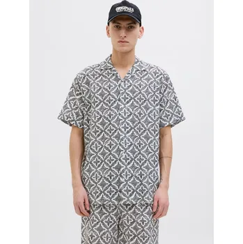 Pánská košile Košile Jack & Jones Grau/ Weiß 9704971 XL
