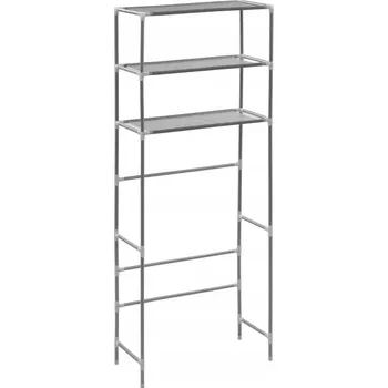 Koupelnový nábytek VidaXL 3-patrová koupelnová skříňka nad pračku stříbrná 69x28x169 cm