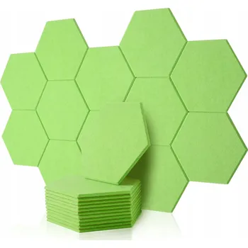 Hudebniny AKUSTICKÉ PANELY ZELENÉ HEXAGON 30X26X1 ZVUKOVĚ IZOLAČNÍ ODHLUČŇOVACÍ PREMIUM