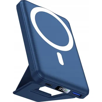 Powerbanka Bezdrátová magnetická powerbanka 10 000 mAh modrá AOGUERBE