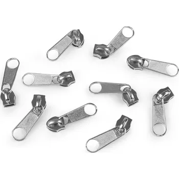 Zip Jezdec ke spirálovým zipům No 5 pro metráž typu POL, velké, 031 nikl