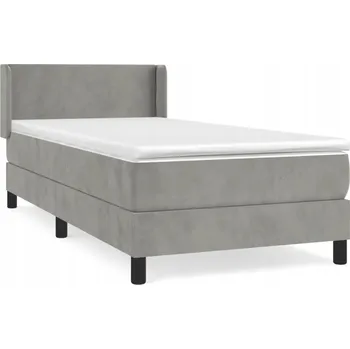 Ložnice Čalouněná jednolůžková postel VidaXL 80x200 cm, bílá / šedé odstíny