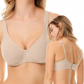 Podprsenka Podprsenka Spiman měkká hladká 70D béžová se zapínáním vzadu