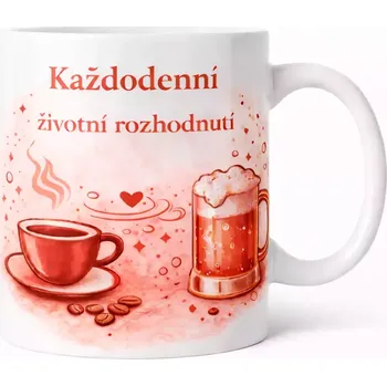 Hrnek s potiskem 330 ml životní styl červený červený CZ