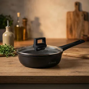 Pánev Nepřilnavá pánev s pokličkou STARKE PRO TAYLOR MARBLE DEEP 24 cm