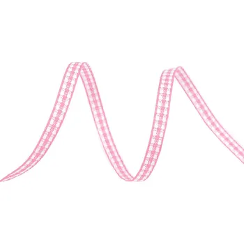 Stuha Károvaná stuha šíře 3 mm, velké, 5 růžová sv.