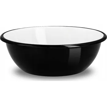 Smaltovaná miska Emajlo Olkusz Cubism černá 0,6 l