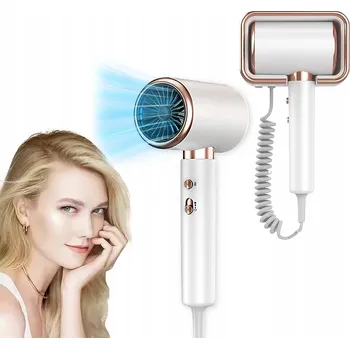 Fén Hotelový fén na vlasy nástěnný s držákem silný lehký 2000W